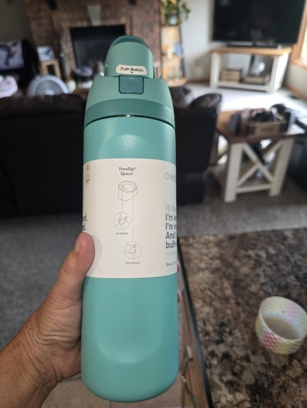 Owala 24 Oz Free Sip New 90's kid aqua